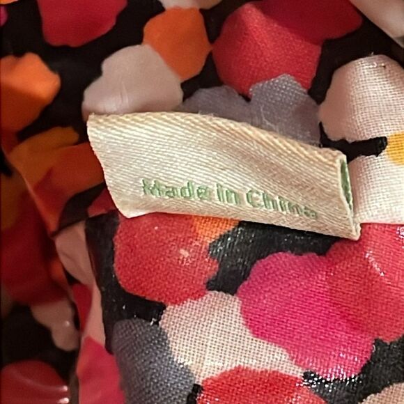 Vera Bradley Pixie Blooms Large Floral Cosmetic Bag 12.5" x 7" x 3.25" - Picture 9 of 11